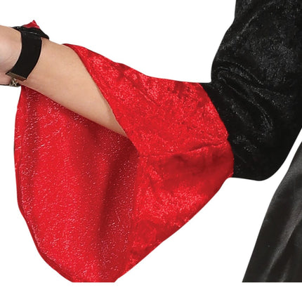 Costume d'Halloween Vampire Dames Rouge Noir