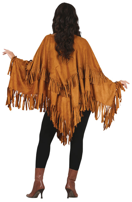 Poncho Ladies Brown M