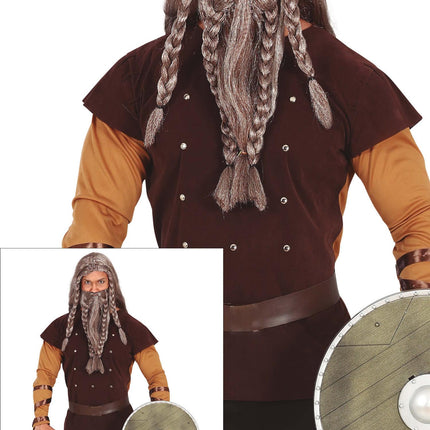 Costume de Viking Homme Marron