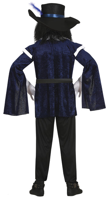 Costume de mousquetaire homme bleu