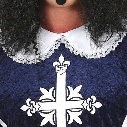 Costume de mousquetaire homme bleu