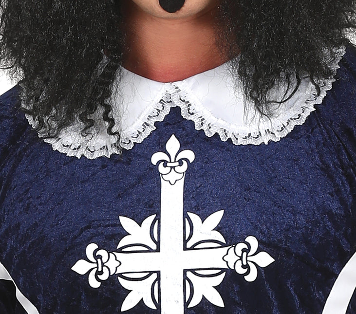 Costume de mousquetaire homme bleu