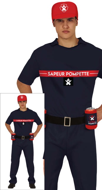 Sapeur Pompette Costume Homme L
