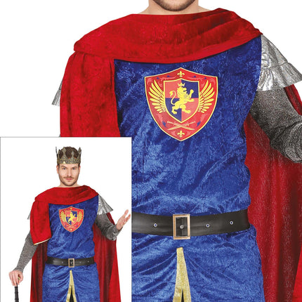 Costume de roi bleu homme