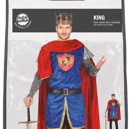 Costume de roi bleu homme