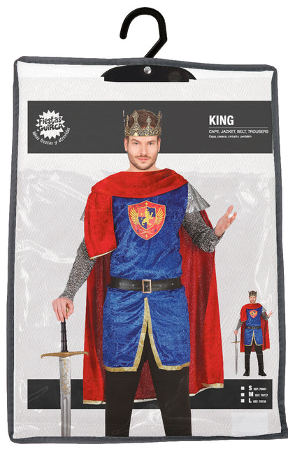 Costume de roi bleu homme