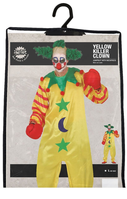 Costume d'Halloween Clown Homme Jaune L
