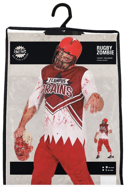 Costume d'Halloween homme zombie rugby