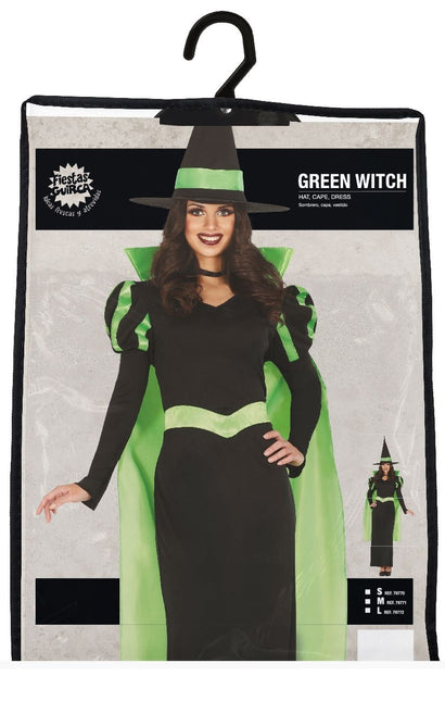 Costume d'Halloween de sorcière Vert