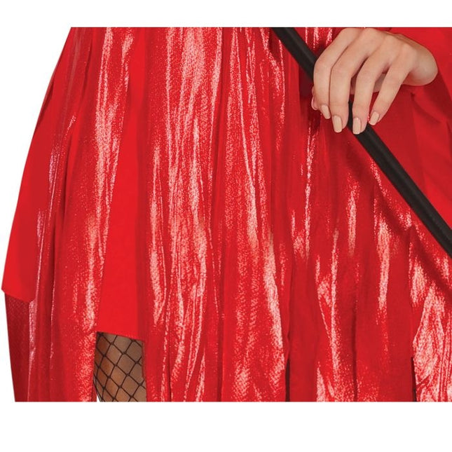 Costume de diable pour Halloween Dames Rouge