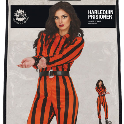 Combinaison d'Halloween Dames Arlequin Prisonnier
