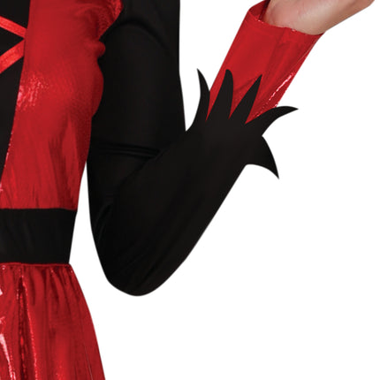 Robe d'Halloween Noir Rouge Dames Diable