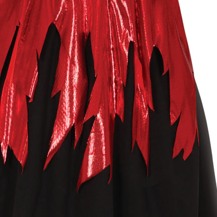 Robe d'Halloween Noir Rouge Dames Diable