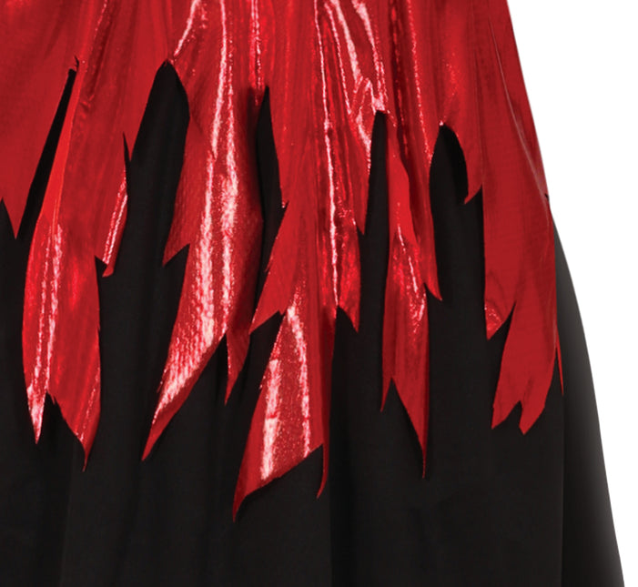 Robe d'Halloween Noir Rouge Dames Diable
