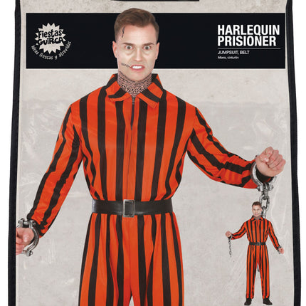 Combinaison d'Halloween Homme Arlequin Prisonnier