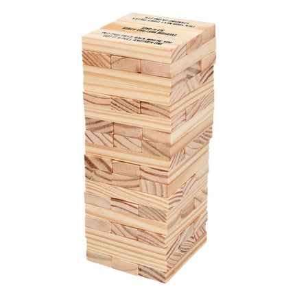 Kit de jeu à boire « Drinking Tower » (4 verres à shot, 54 blocs en bois)