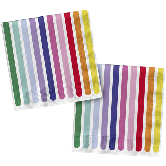 Serviettes Stripetastic 33x33cm /20