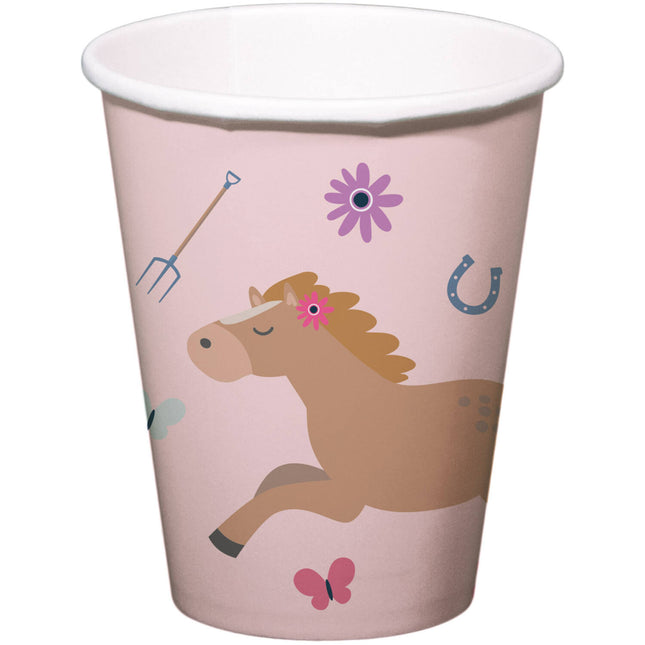 Tasse à cheval 250ml 8pcs