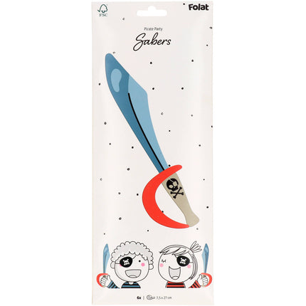 Faux sabre de pirate 27cm 6pcs