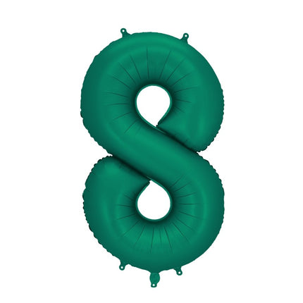 8 Jaar Cijfer Ballon Groen 86cm van Partydeco koop je bij Partywinkel
