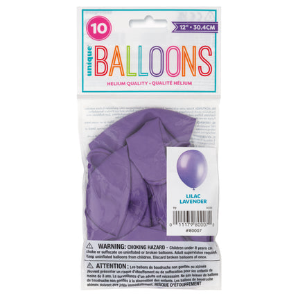 Ballons lilas brillant 30cm 10pcs