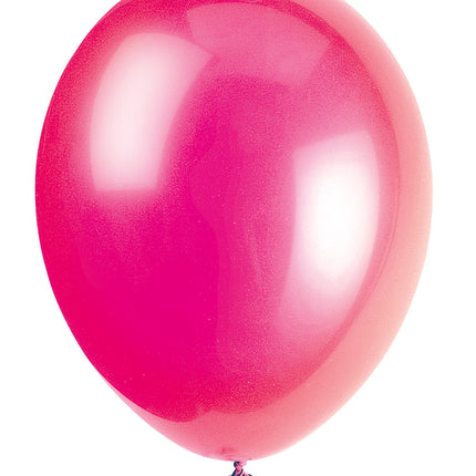 12" Ballons en latex de qualité supérieure, 10 pièces - Fuchsia