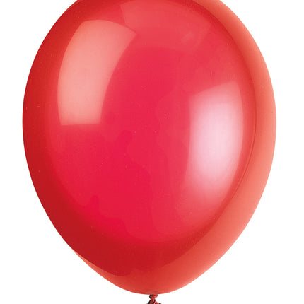 12" Ballons en latex de qualité supérieure, 10 pièces - Rouge écarlate