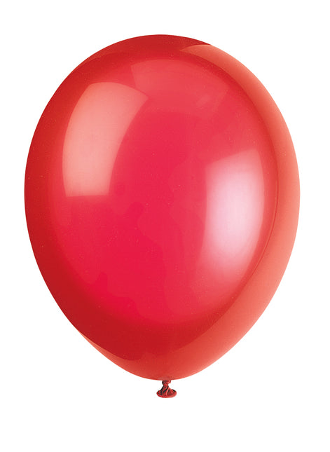 12" Ballons en latex de qualité supérieure, 10 pièces - Rouge écarlate