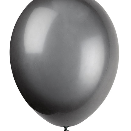12" Ballons en latex de qualité supérieure, 10 pièces - Noir fantôme