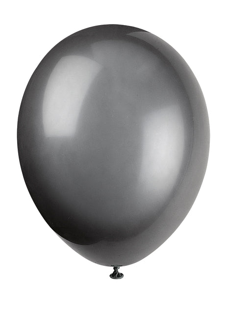 12" Ballons en latex de qualité supérieure, 10 pièces - Noir fantôme