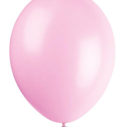 Ballons rose pâle en latex brillant 30cm 10pcs
