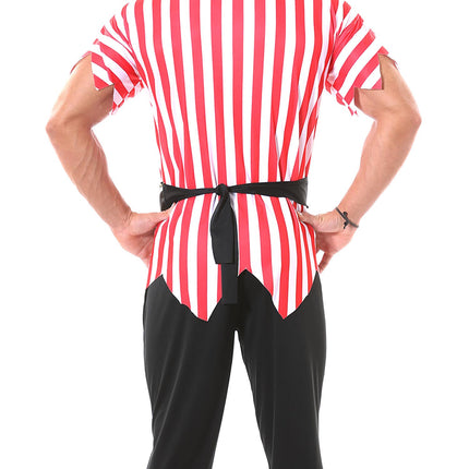 Costume de pirate Rouge Blanc Hommes