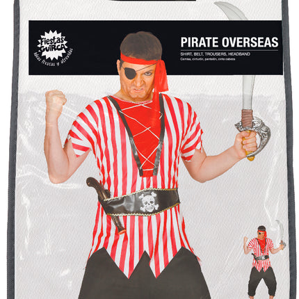 Costume de pirate Rouge Blanc Hommes
