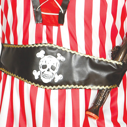 Costume de pirate Rouge Blanc Hommes