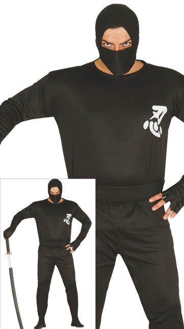 Costume de Ninja Homme Noir L