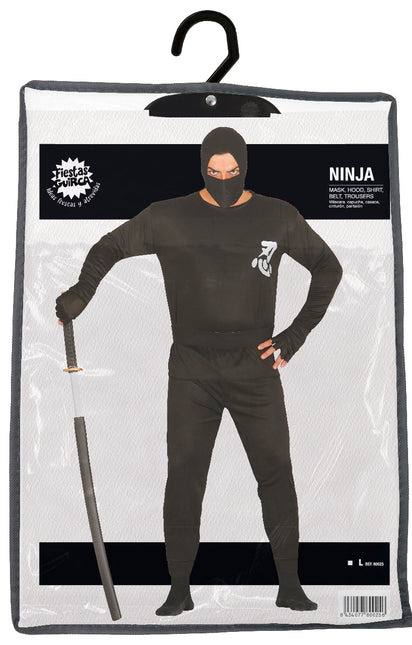 Costume de Ninja Homme Noir L