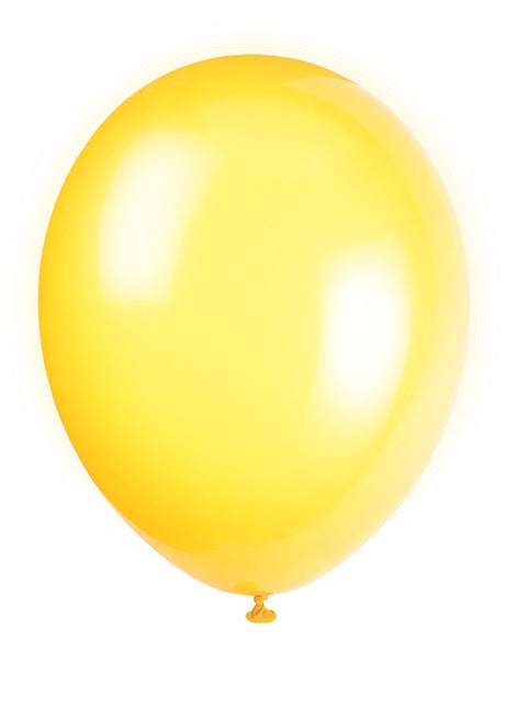 12" Ballons en latex de qualité supérieure, 10 pièces - Jaune citron