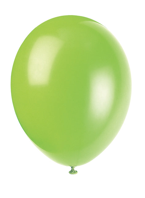 12" Ballons de baudruche en latex de qualité supérieure, 10 pièces - Neon Lime