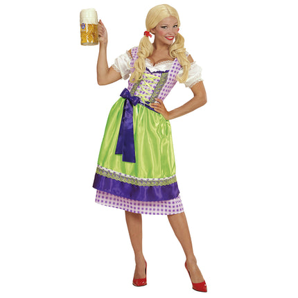 Robe Dirndl vert violet Oktoberfest Ladies
