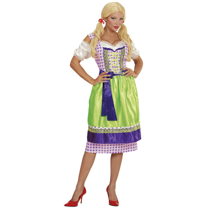 Robe Dirndl vert violet Oktoberfest Ladies