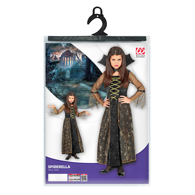 Robe d'Halloween Fille Spiderella