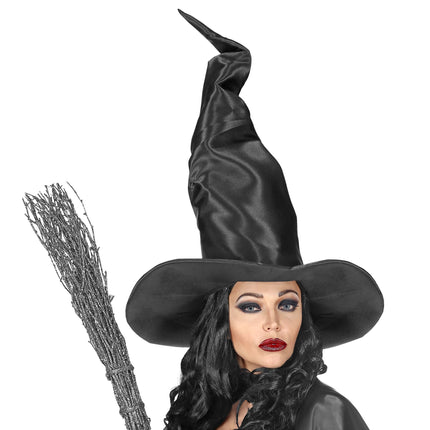 Chapeau de sorcière noire pliable