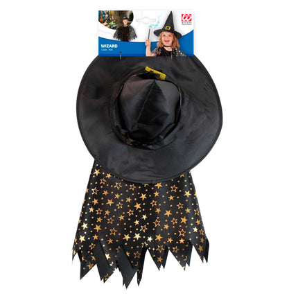 Ensemble d'accessoires de sorcière noir