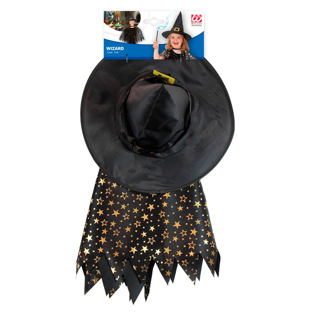 Ensemble d'accessoires de sorcière noir