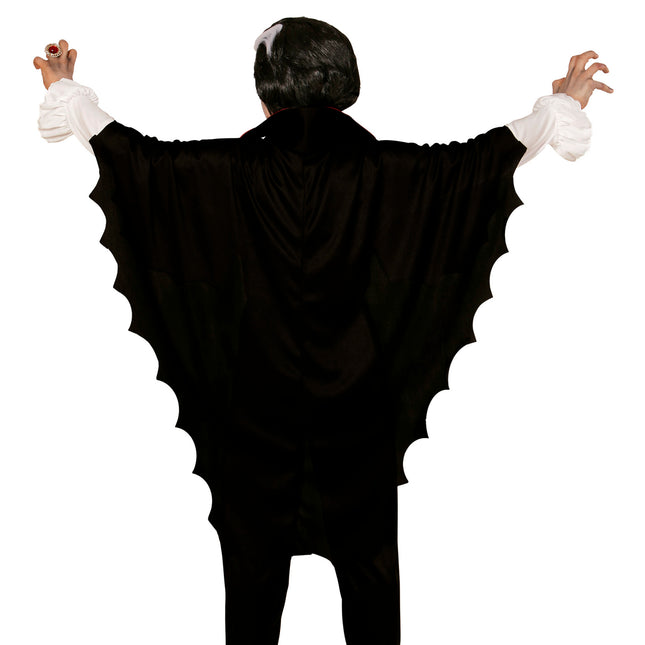 Cape de vampire noir enfant 1.34m