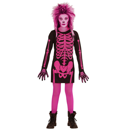 Robe d'Halloween Noir Rose Fille