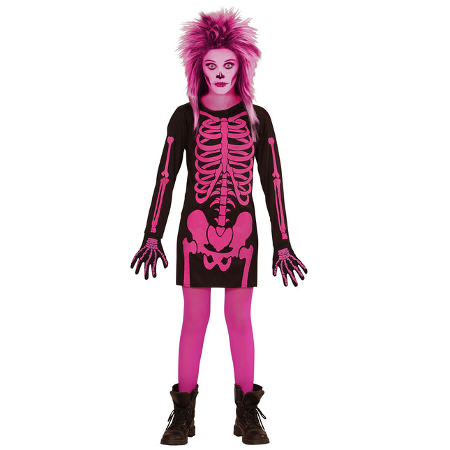 Robe d'Halloween Noir Rose Fille