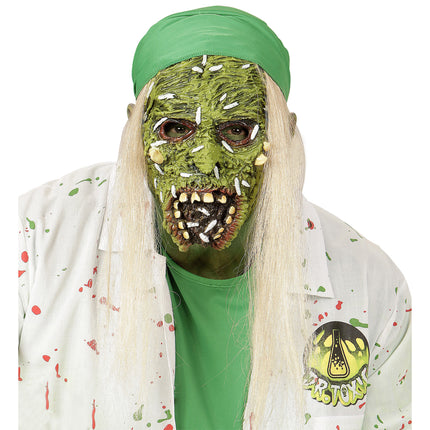 Masque d'Halloween Vert Enfant Zombie