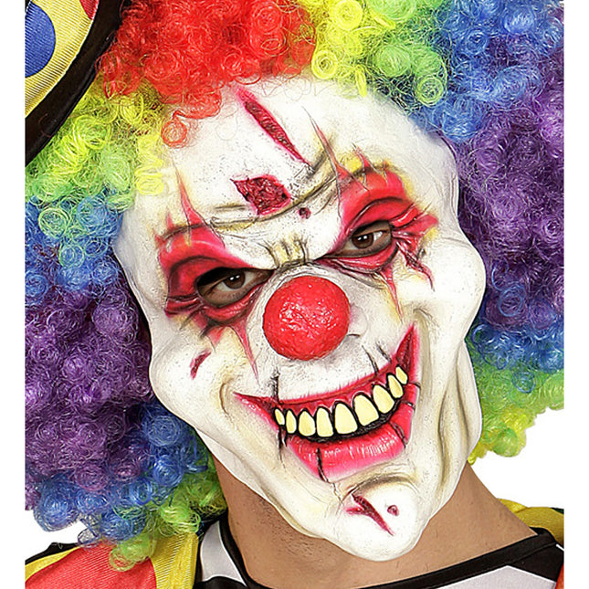 Masque d'Halloween Clown arc-en-ciel
