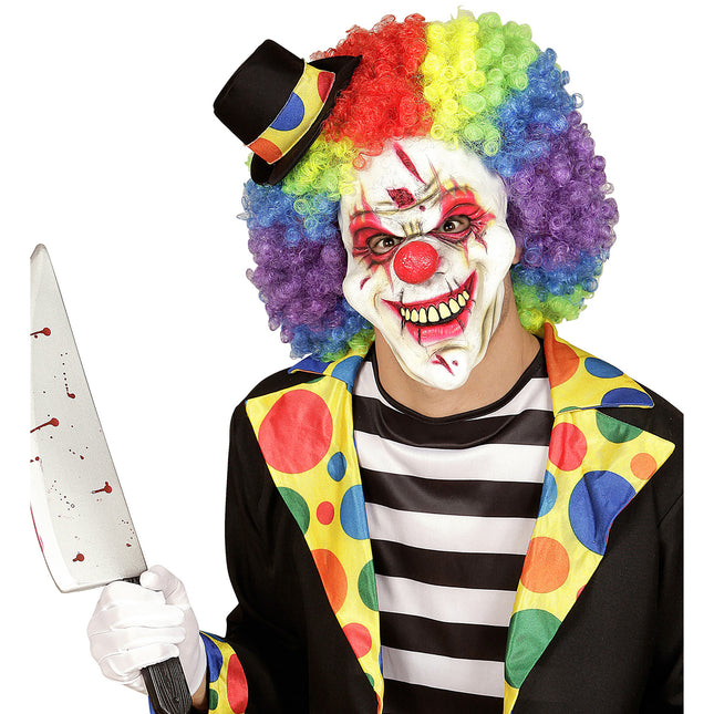 Masque d'Halloween Clown arc-en-ciel